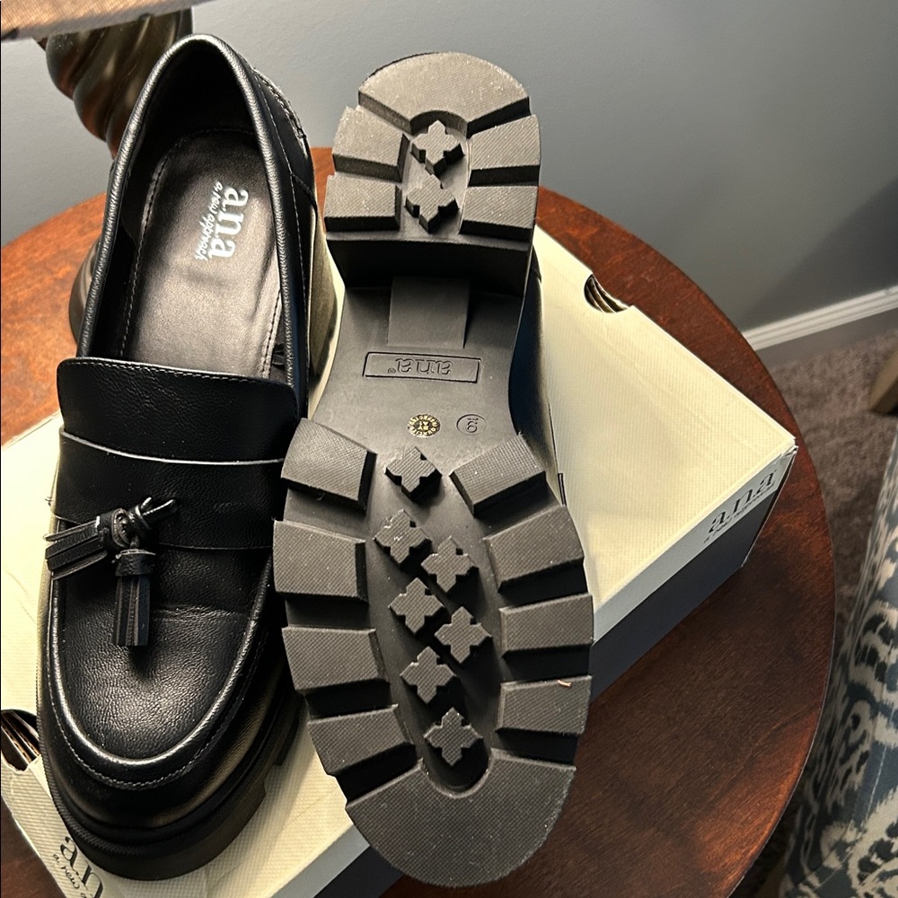 a.n.a Black Tassel Loafers for Women - Picture 4 of 6